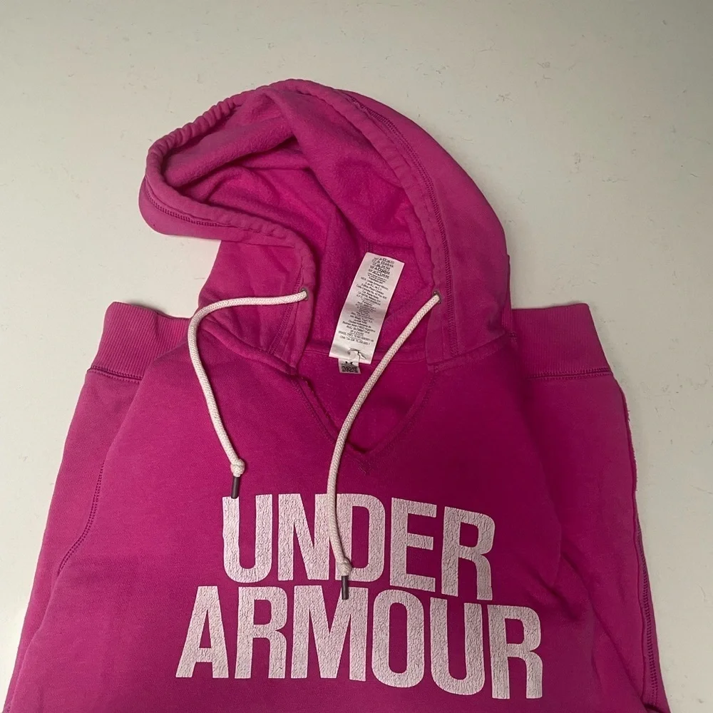 Under Armour Fuchsia Hoodie with White Accents
